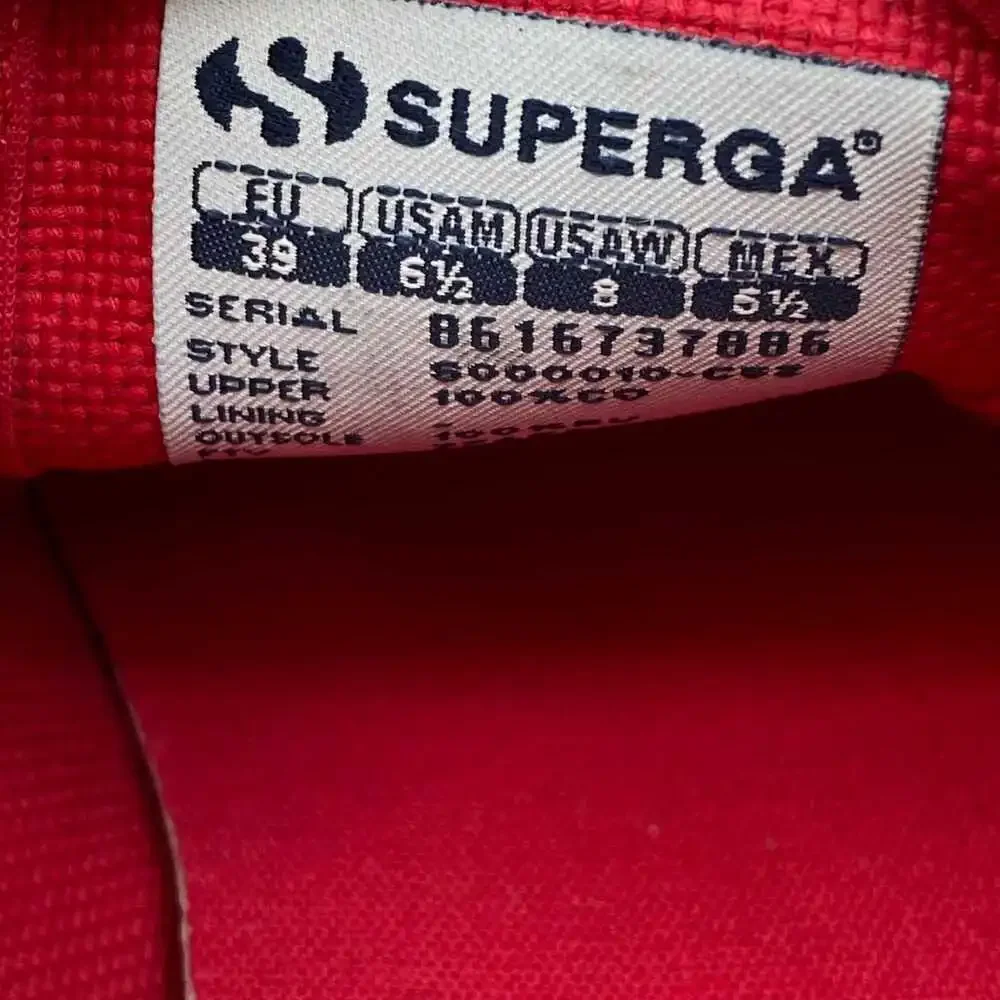 Superga Red Canvas Sneakers | Women’s EU39 / US8, Classic